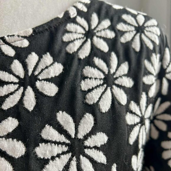 La Fée Maraboutée Black & White Jacquard Daisy Short Shift  Dress – EU 38 - Picture 12 of 13